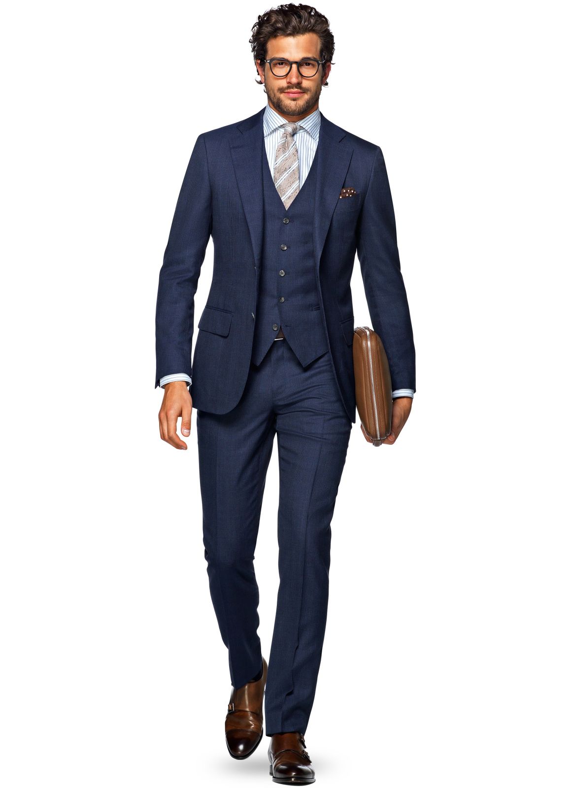 3 Pieces Fossil Blue Suit 